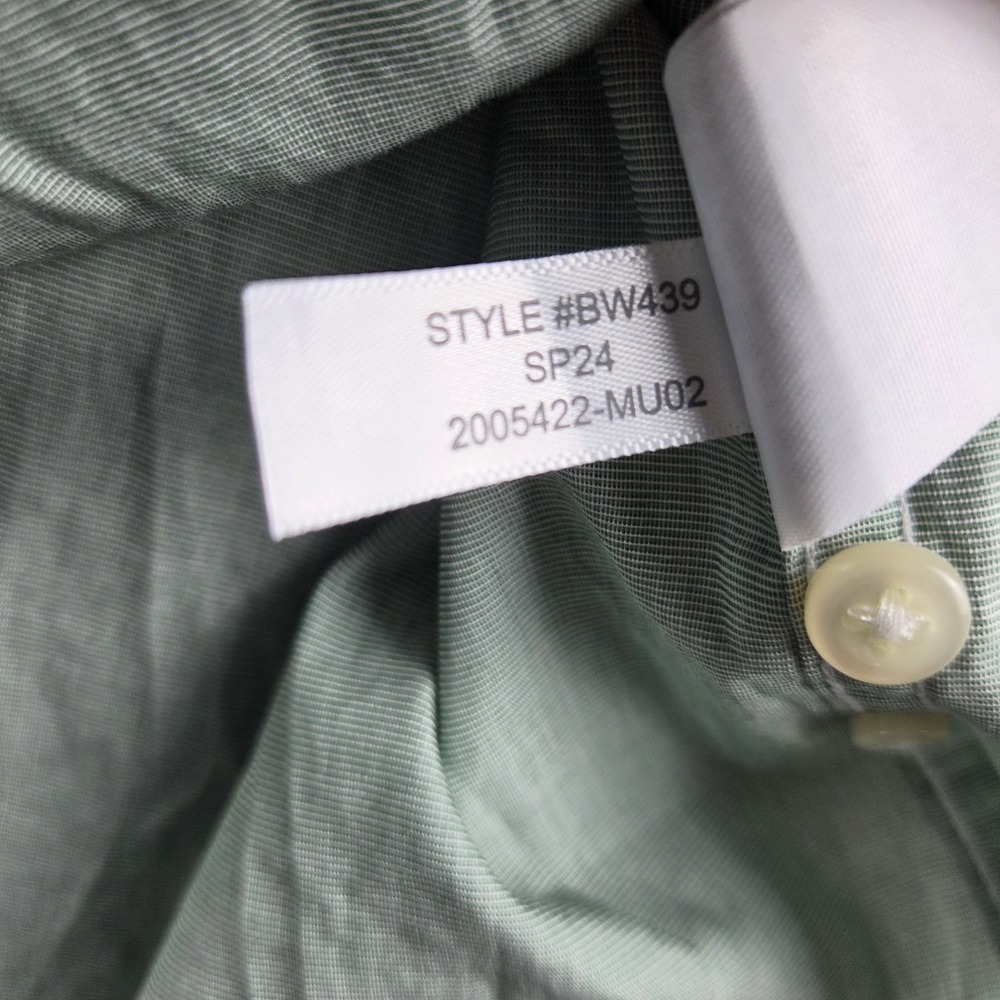 NWT J Crew Secret Wash Classic Fit Green Cotton Poplin Oxford Shirt Mens XL - Picture 9 of 13